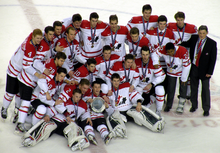 2012 photo of the Canada men's national junior ice hockey team