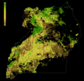 Image 20Forest Landscape Integrity Index 2019 map of Uganda. Forest condition measured by degree of anthropogenic modification. 0 = Most modification; 10= Least. Created in Google Earth Engine. National boundaries = LSIB 2017: Large Scale International Boundary Polygons, Detailed, US Officer of the Geographer (from Uganda)