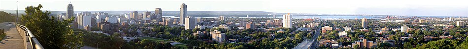 Panoramic view of skyline, Hamilton, Canada