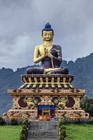 Large Gautama Buddha statue in Buddha Park of Ravangla, Sikkim, India