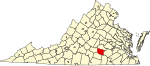 State map highlighting Nottoway County