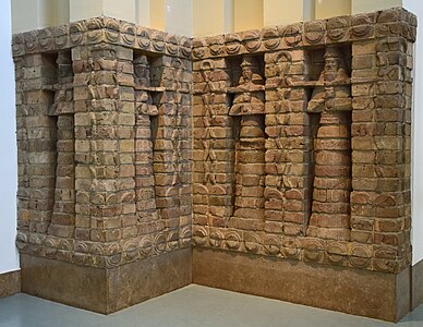 Sumerian façade of the Inanna Temple of Karaindash, Uruk, c.1413 BC, overall height: 211 cm, Vorderasiatisches Museum Berlin, Germany