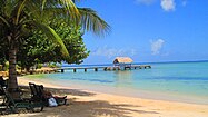 The beach at Pigeon Point, Tobago