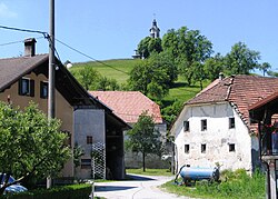 The village of Ponikve with Visitation Church in the background