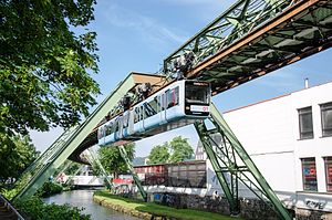 Schwebebahn between Adlerbrücke and Alter Markt