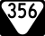 State Route 356 marker