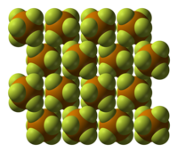 Space-filling model of the crystal structure