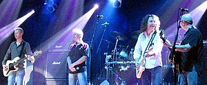 Thunder performing live in 2006. From left to right: Chris Childs, Danny Bowes, Ben Matthews and Harry James.