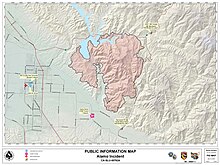 Incident map near 100% containment