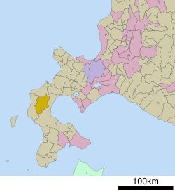 Location of Imakane in Hokkaido (Hiyama Subprefecture)