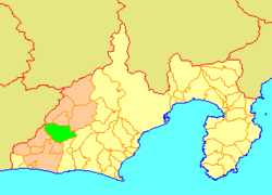 Location of Tenryū in Shizuoka Prefecture