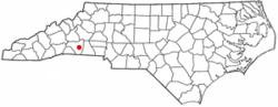 Location of Bostic, North Carolina