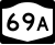 New York State Route 69A marker