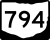 State Route 794 marker