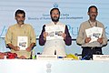 Upendra Kushwaha and Prakash Javadekar releasing the publication, at the presentation ceremony of the National level Swachh Vidyalaya Puraskar, 2016–17 to the 172 selected Government Schools in the country, in New Delhi.