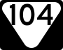 State Route 104 marker