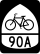 U.S. Bicycle Route 90A marker