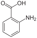 Skeletal formula of anthranilic acid