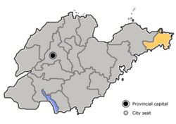威海市在山东省的地理位置
