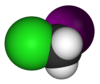 Spacefill model of chloroiodomethane