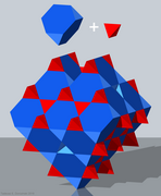 过截角交错立方体堆砌（英语：Quarter cubic honeycomb）