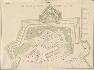 Plan of the castle, palace and park and gardens