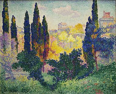 Cypresses at Cagnes by Henri-Edmond Cross
