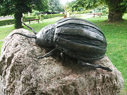 Colorado potato beetle statue
