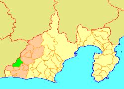 Location of Inasa in Shizuoka Prefecture