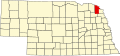 标示出迪克森县位置的地图