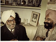 Mohan Singh (poet) (left), Sant Singh Sekhon (right)
