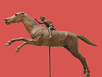 Late Hellenistic bronze of a mounted jockey, National Archaeological Museum, Athens