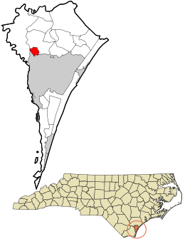 Location in New Hanover County and the state of North Carolina.