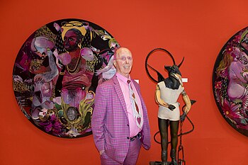 Nicholas Treadwell in his gallery in Vienna, 2016