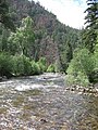 Pecos River between Terrerro and Pecos, New Mexico