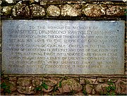 memorial inscription with no portrait.