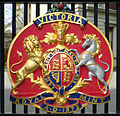 Decorative emblems of state are also fixed on gates to public buildings, old Royal Melbourne Mint