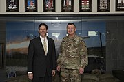 Knight meets with Secretary of the Army Mark Esper in 2019