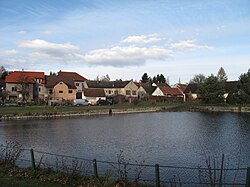 Fishpond in the centre of Střezimíř