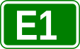 E1 route number sign