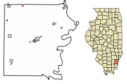 Location of Springerton in White County, Illinois.