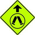 (W6-2) Pedestrian Crossing Ahead