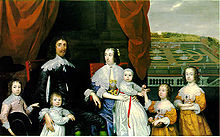 Portrait of the Capell family including Mary Capell holding a basket of flowers