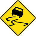 (W5-20) Slippery Road when wet