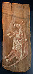 Australian painting of a kangaroo totemic ancestor; c. 1915; painting on bark; 92.5 × 35.5 cm; Musée du Quai Branly