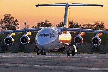 Avro RJ85 operated by TezJet.