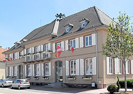 The town hall in Biesheim