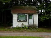 A former barbershop in Brant Lake NY