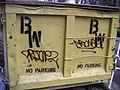 Dumpster Stencils with grafitti