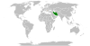 Location map for Iran and Montenegro.